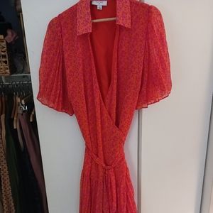 Wrap Maxie dress knee length